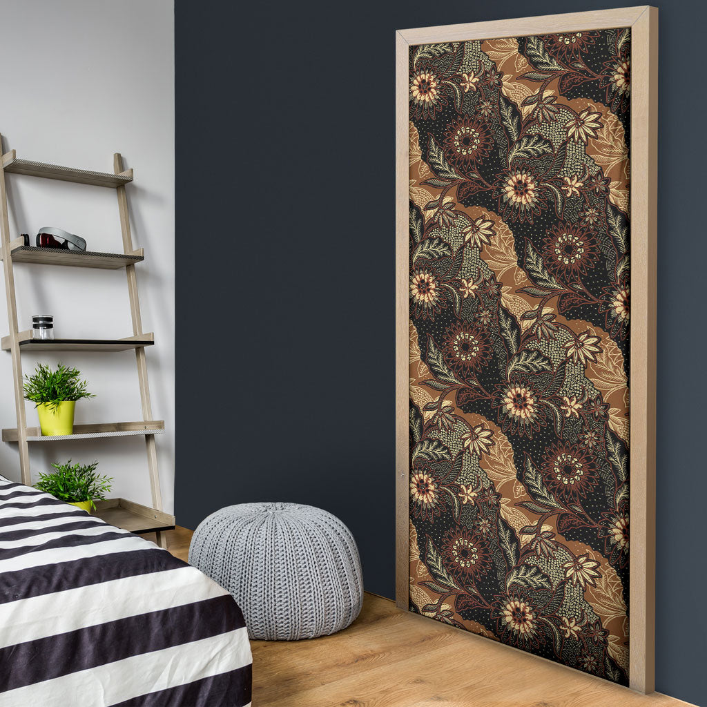 Batik Pedalaman Semen Lereng Style Door Cover Indonesian Traditional Pattern LT01 - Polynesian Pride