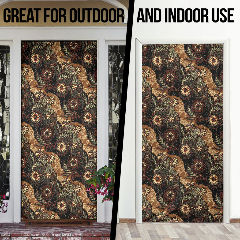 Batik Pedalaman Semen Lereng Style Door Cover Indonesian Traditional Pattern LT01 - Polynesian Pride