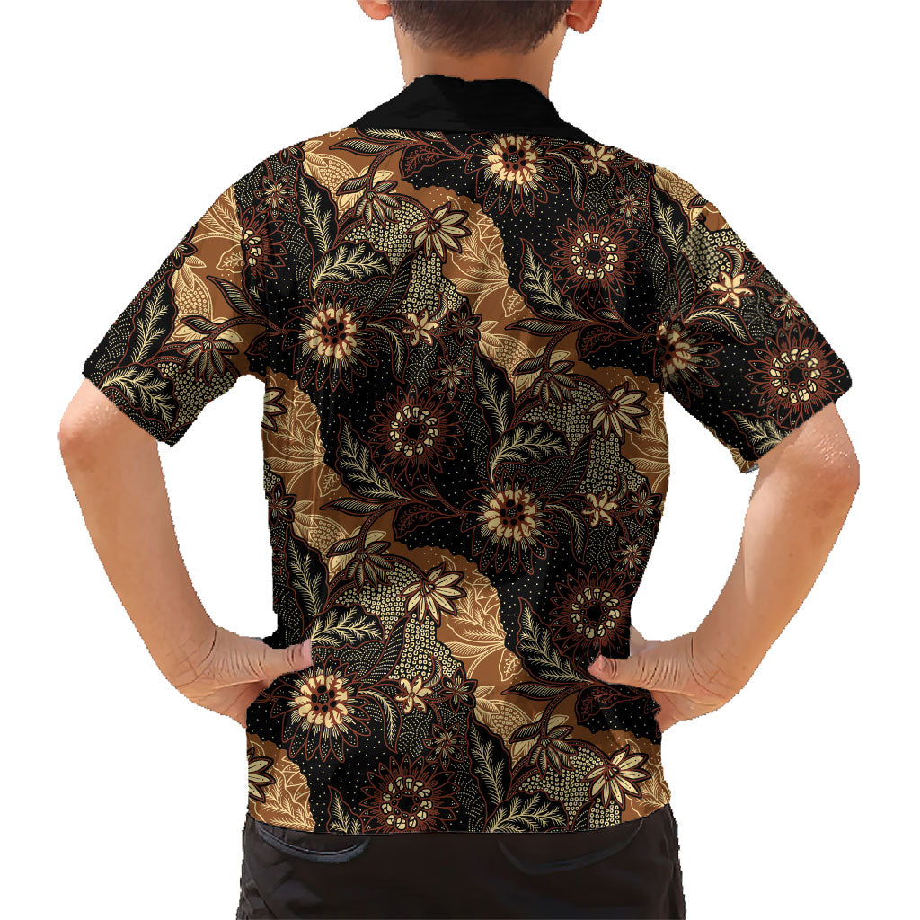 Batik Pedalaman Semen Lereng Style Family Matching Mermaid Dress and Hawaiian Shirt Indonesian Traditional Pattern