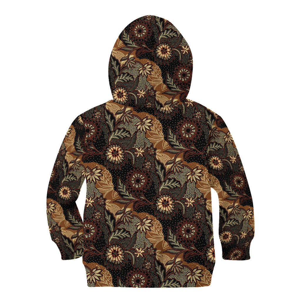 Batik Pedalaman Semen Lereng Style Kid Hoodie Indonesian Traditional Pattern