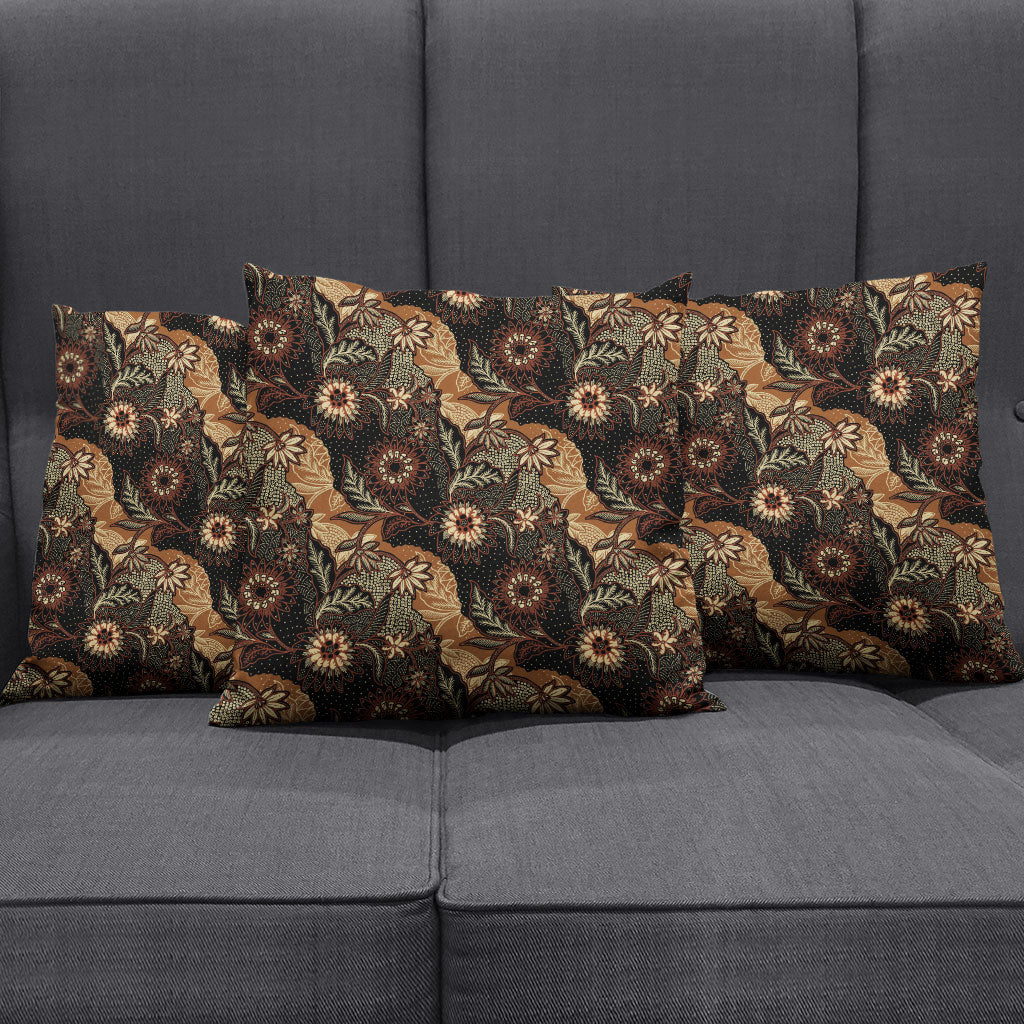 Batik Pedalaman Semen Lereng Style Pillow Cover Indonesian Traditional Pattern