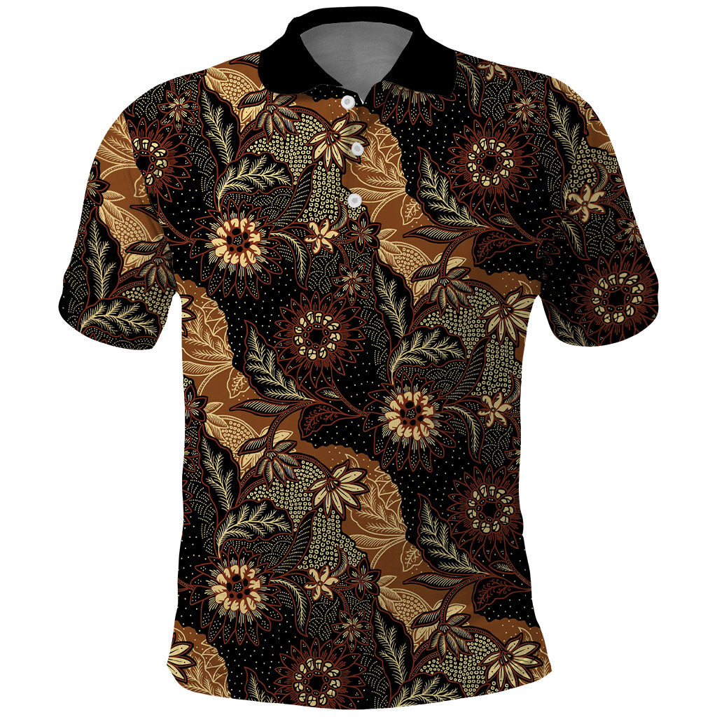 Batik Pedalaman Semen Lereng Style Polo Shirt Indonesian Traditional Pattern