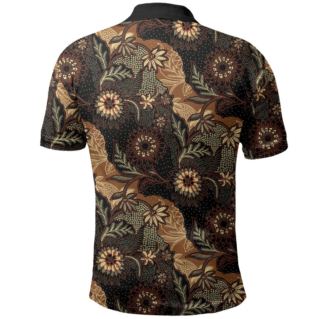 Batik Pedalaman Semen Lereng Style Polo Shirt Indonesian Traditional Pattern LT01 - Polynesian Pride