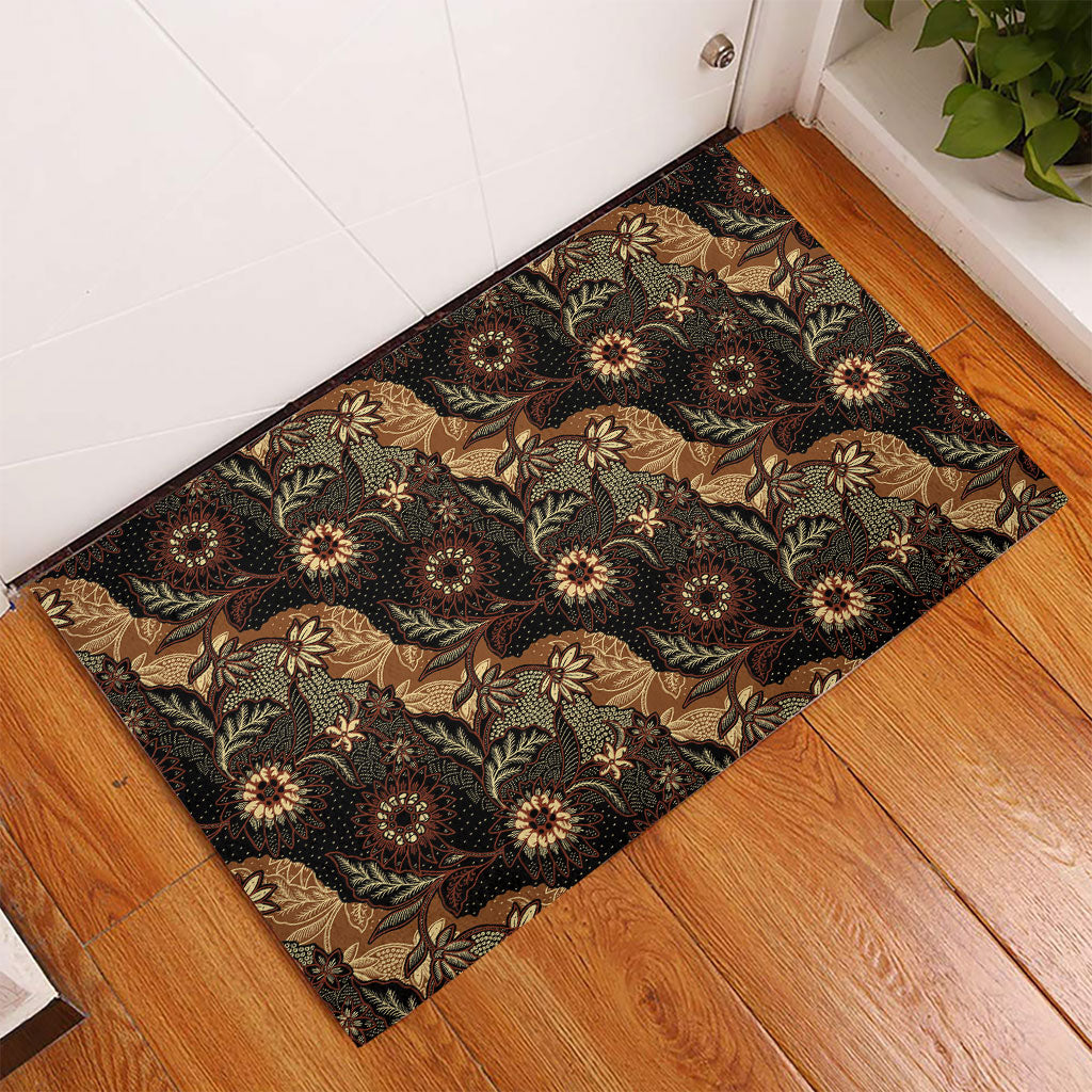 Batik Pedalaman Semen Lereng Style Rubber Doormat Indonesian Traditional Pattern