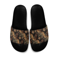 Batik Pedalaman Semen Lereng Style Slide Sandals Indonesian Traditional Pattern