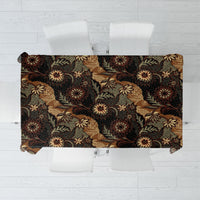 Batik Pedalaman Semen Lereng Style Tablecloth Indonesian Traditional Pattern LT01 Black - Polynesian Pride