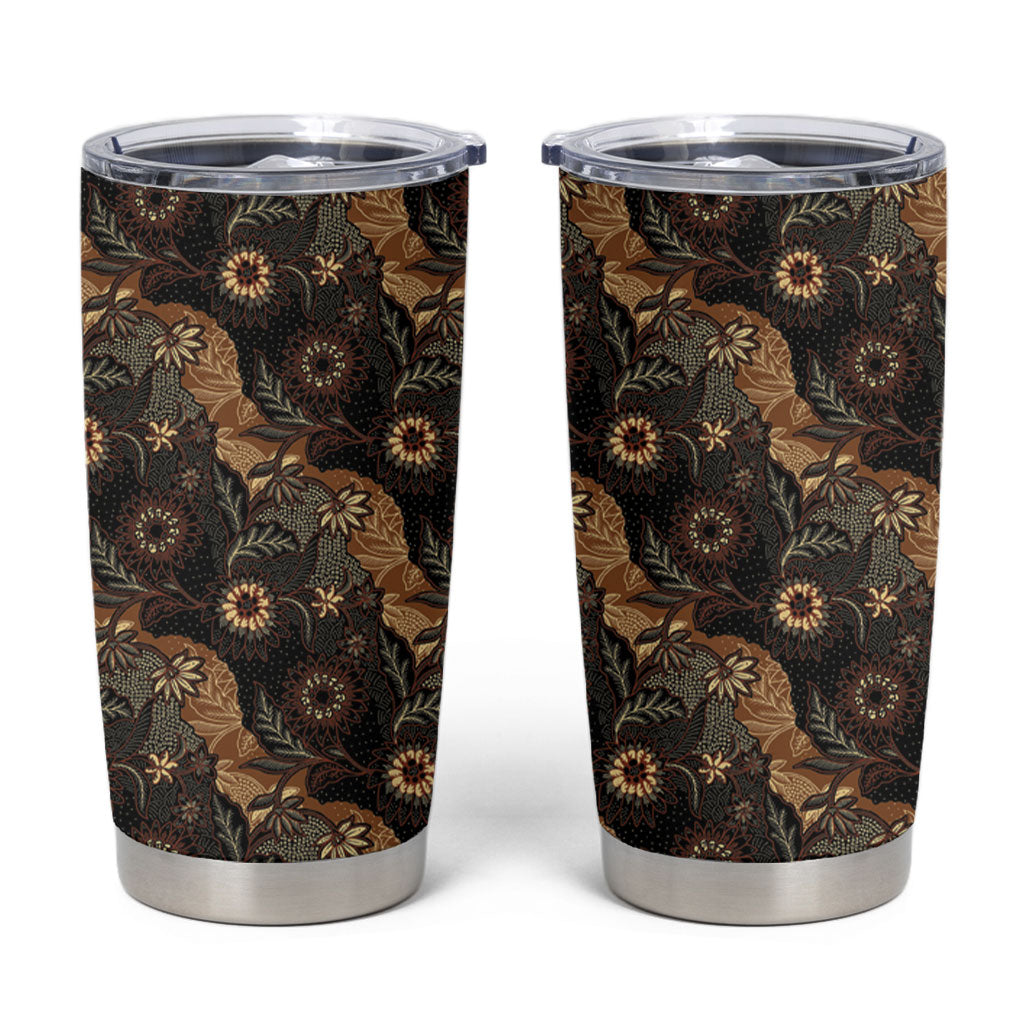Batik Pedalaman Semen Lereng Style Tumbler Cup Indonesian Traditional Pattern