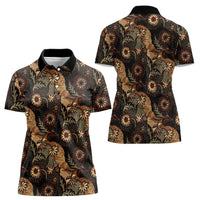 Batik Pedalaman Semen Lereng Style Women Polo Shirt Indonesian Traditional Pattern