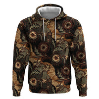 Batik Pedalaman Semen Lereng Style Zip Hoodie Indonesian Traditional Pattern