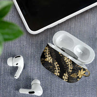 Gold Tropical Leaves Hawaii Mikioi Lei AirPods Case Luxury Stylized - Polynesian Pride