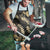 Gold Tropical Leaves Hawaii Mikioi Lei Apron Luxury Stylized - Polynesian Pride