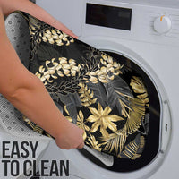 Gold Tropical Leaves Hawaii Mikioi Lei Bathroom Set Luxury Stylized LT01 - Polynesian Pride