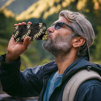 Gold Tropical Leaves Hawaii Mikioi Lei 4 in 1 Can Cooler Tumbler Luxury Stylized - Polynesian Pride