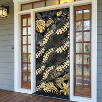 Gold Tropical Leaves Hawaii Mikioi Lei Door Cover Luxury Stylized - Polynesian Pride