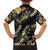 Gold Tropical Leaves Hawaii Mikioi Lei Family Matching Summer Maxi Dress and Hawaiian Shirt Luxury Stylized - Polynesian Pride