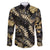 Gold Tropical Leaves Hawaii Mikioi Lei Family Matching Summer Maxi Dress and Hawaiian Shirt Luxury Stylized - Polynesian Pride