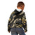 Gold Tropical Leaves Hawaii Mikioi Lei Kid Hoodie Luxury Stylized - Polynesian Pride
