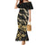 Gold Tropical Leaves Hawaii Mikioi Lei Mermaid Dress Luxury Stylized - Polynesian Pride