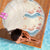 Beige Hawaii Lei Seashells Starfish Beach Blanket Sandy Sylized - Polynesian Pride