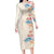 Beige Hawaii Lei Seashells Starfish Family Matching Long Sleeve Bodycon Dress and Hawaiian Shirt Sandy Sylized - Polynesian Pride