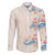 Beige Hawaii Lei Seashells Starfish Family Matching Off The Shoulder Long Sleeve Dress and Hawaiian Shirt Sandy Sylized - Polynesian Pride