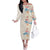 Beige Hawaii Lei Seashells Starfish Family Matching Off The Shoulder Long Sleeve Dress and Hawaiian Shirt Sandy Sylized - Polynesian Pride