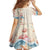 Beige Hawaii Lei Seashells Starfish Family Matching Off Shoulder Maxi Dress and Hawaiian Shirt Sandy Sylized - Polynesian Pride