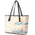 Beige Hawaii Lei Seashells Starfish Leather Tote Bag Sandy Sylized - Polynesian Pride