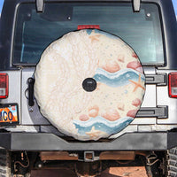 Beige Hawaii Lei Seashells Starfish Spare Tire Cover Sandy Sylized - Polynesian Pride