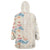 Beige Hawaii Lei Seashells Starfish Wearable Blanket Hoodie Sandy Sylized - Polynesian Pride