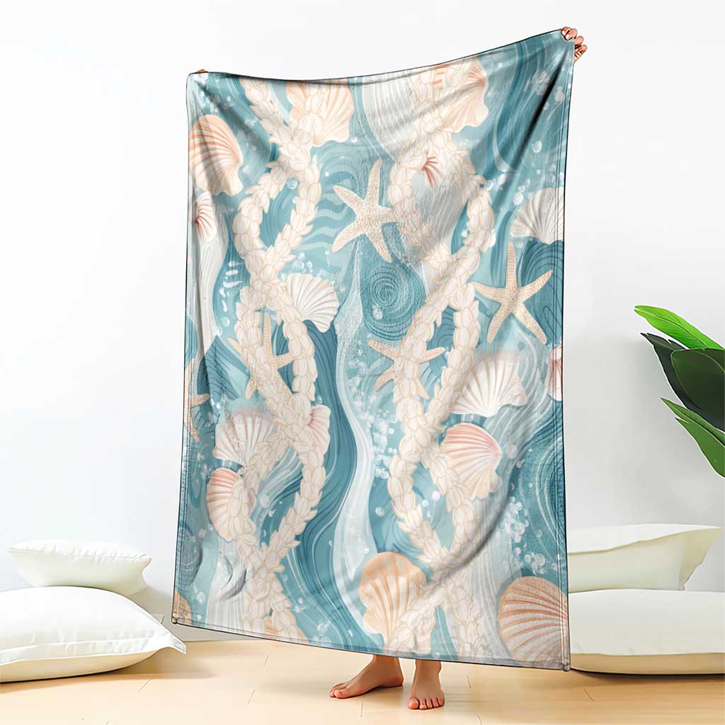 Hawaii Lei Seashells Starfish Blanket Fresh Summer Vibe - Polynesian Pride