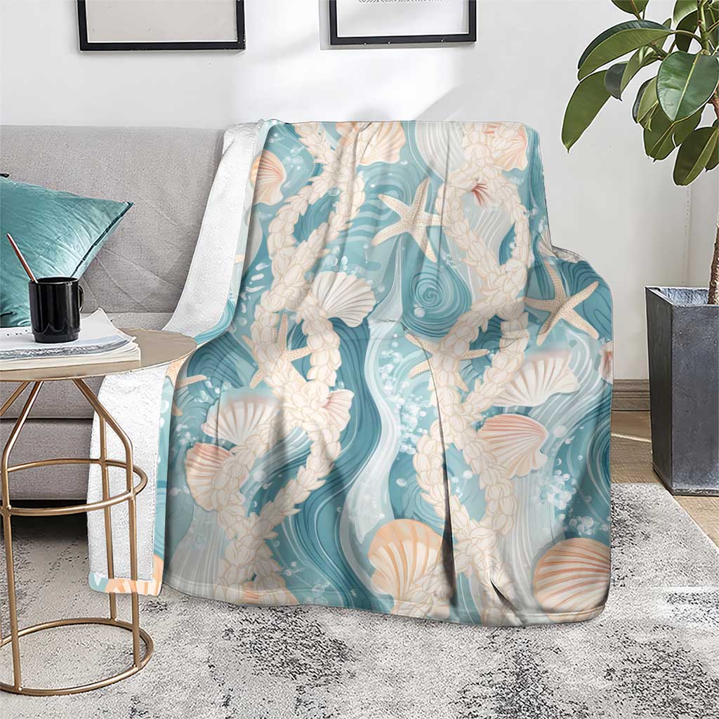 Hawaii Lei Seashells Starfish Blanket Fresh Summer Vibe - Polynesian Pride