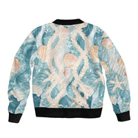 Hawaii Lei Seashells Starfish Bomber Jacket Fresh Summer Vibe LT01 - Polynesian Pride
