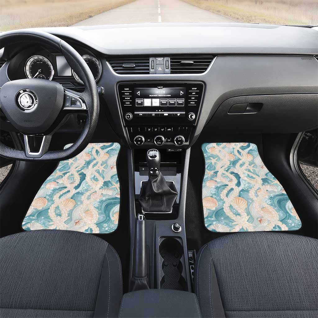 Hawaii Lei Seashells Starfish Car Mats Fresh Summer Vibe - Polynesian Pride
