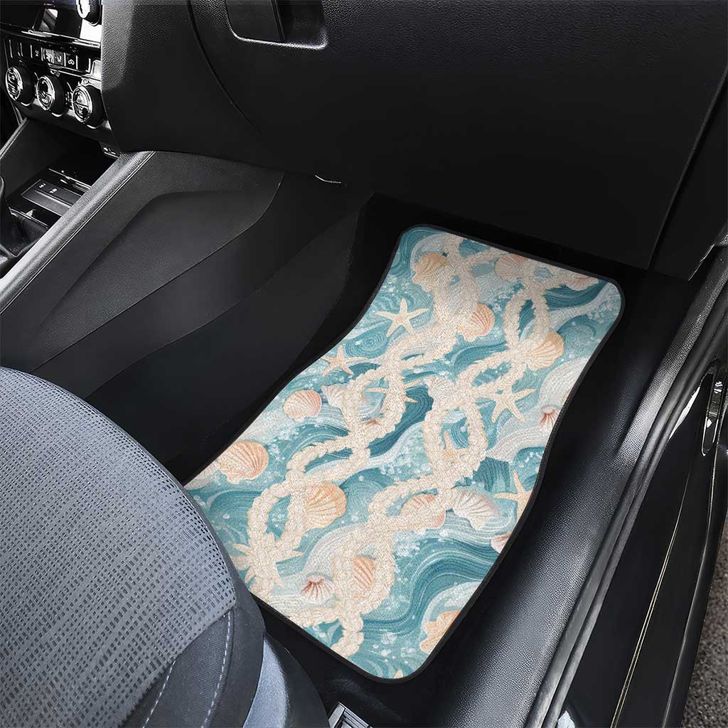 Hawaii Lei Seashells Starfish Car Mats Fresh Summer Vibe - Polynesian Pride