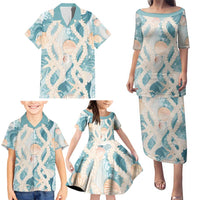 Hawaii Lei Seashells Starfish Family Matching Puletasi and Hawaiian Shirt Fresh Summer Vibe - Polynesian Pride