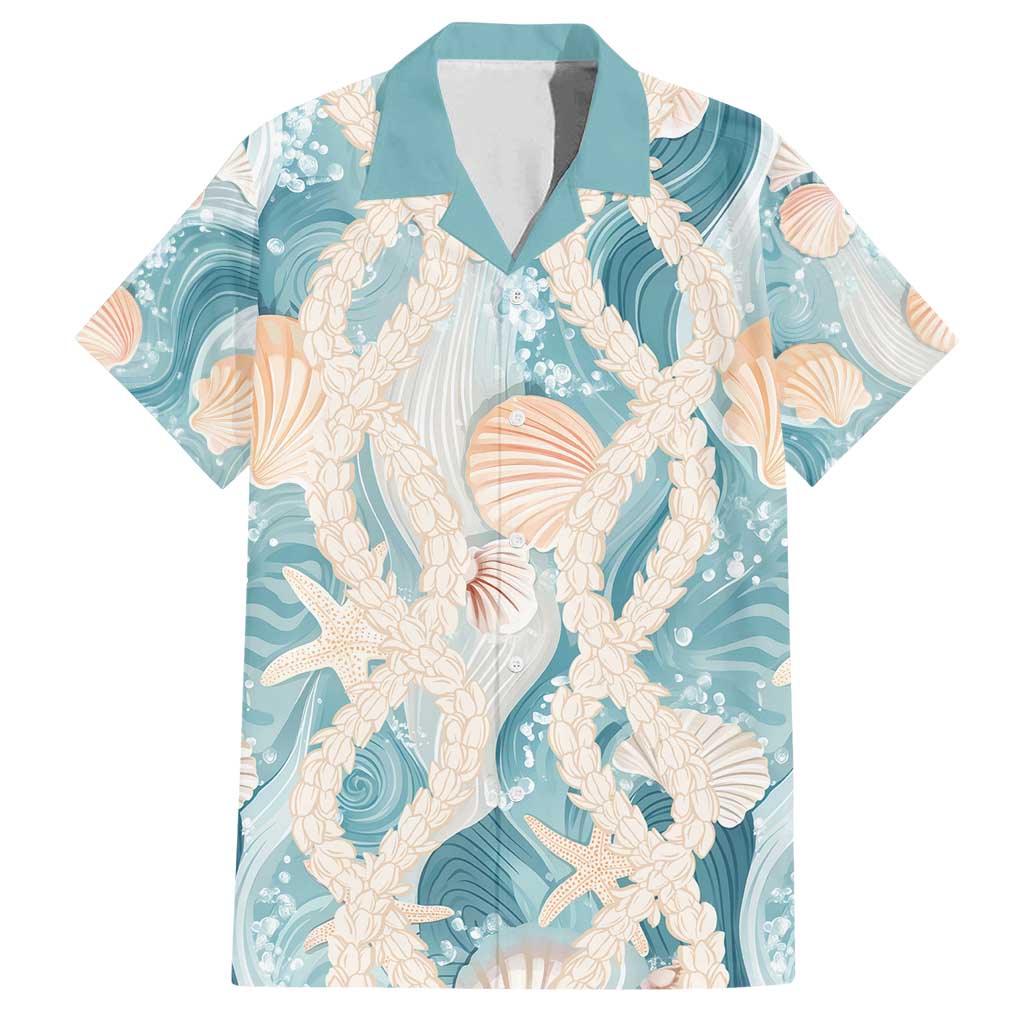 Hawaii Lei Seashells Starfish Family Matching Puletasi and Hawaiian Shirt Fresh Summer Vibe - Polynesian Pride