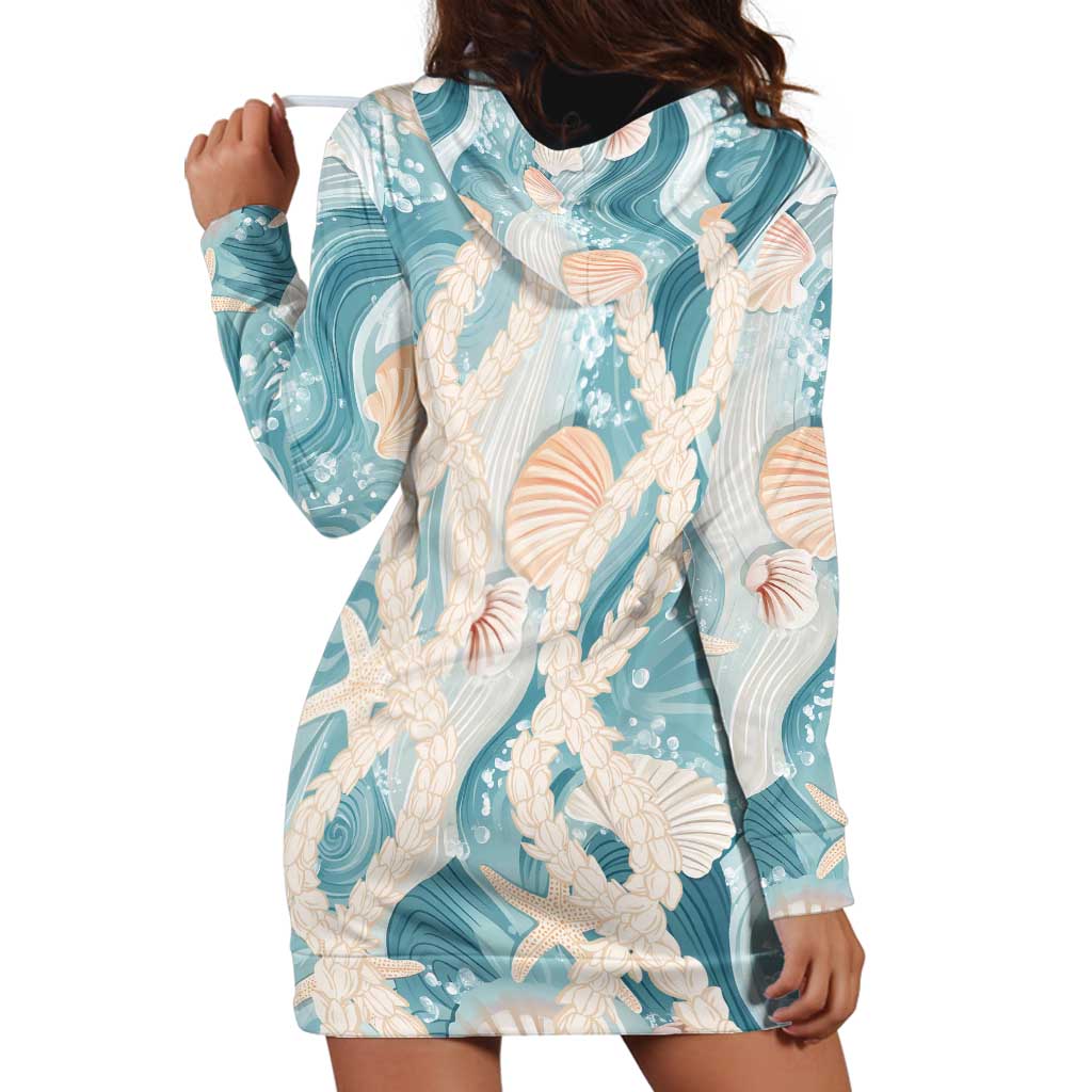 Hawaii Lei Seashells Starfish Hoodie Dress Fresh Summer Vibe - Polynesian Pride