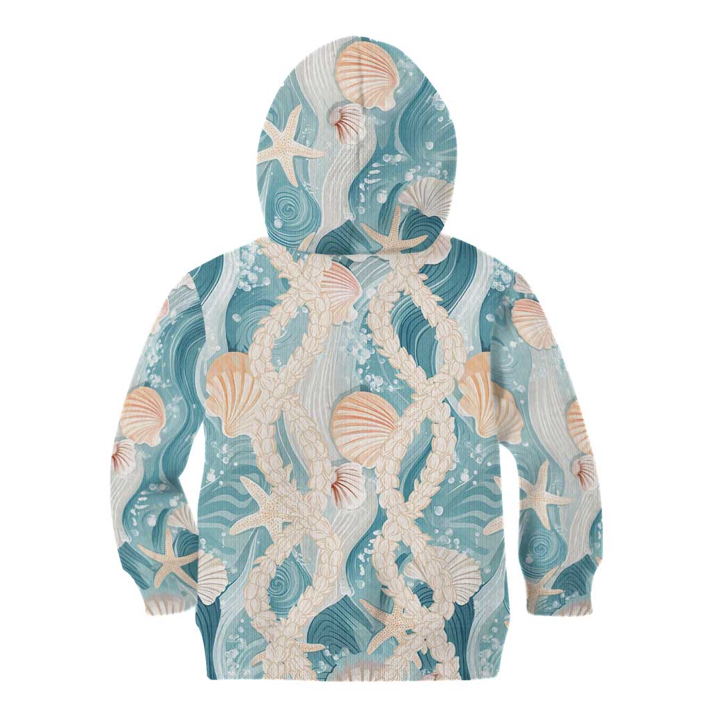 Hawaii Lei Seashells Starfish Kid Hoodie Fresh Summer Vibe - Polynesian Pride