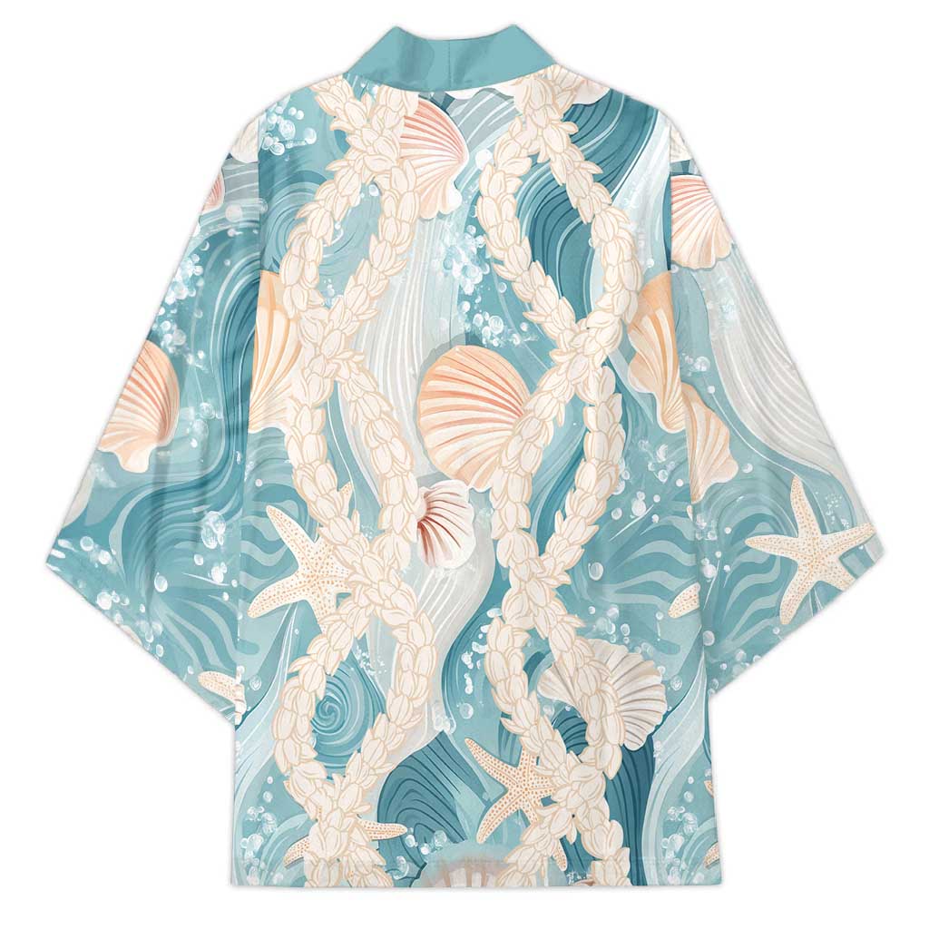 Hawaii Lei Seashells Starfish Kimono Fresh Summer Vibe - Polynesian Pride