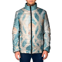 Hawaii Lei Seashells Starfish Padded Jacket Fresh Summer Vibe LT01 Men Blue - Polynesian Pride