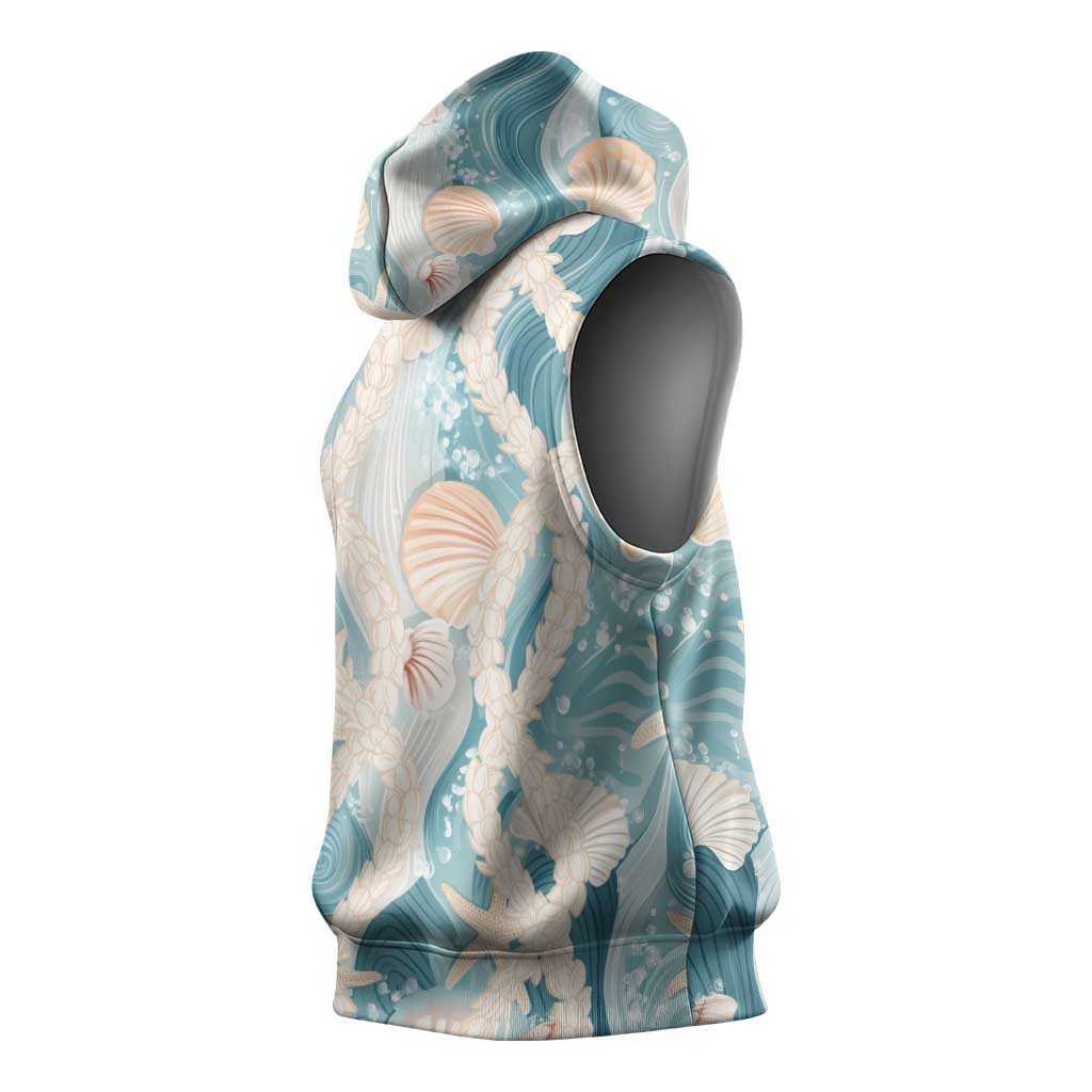 Hawaii Lei Seashells Starfish Sleeveless Hoodie Fresh Summer Vibe LT01 - Polynesian Pride