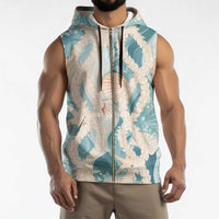 Hawaii Lei Seashells Starfish Sleeveless Zip Hoodie Fresh Summer Vibe - Polynesian Pride