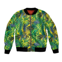 Hawaii Summer Tropical Leaves Bomber Jacket - Polynesian Pride