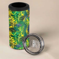 Hawaii Summer Tropical Leaves 4 in 1 Can Cooler Tumbler - Polynesian Pride