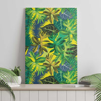 Hawaii Summer Tropical Leaves Canvas Wall Art - Polynesian Pride