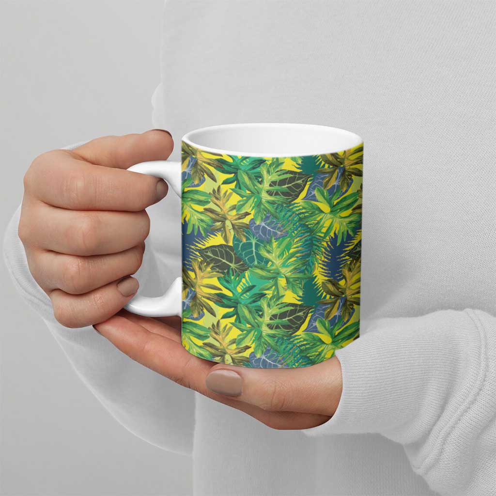 Hawaii Summer Tropical Leaves Ceramic Mug - Polynesian Pride