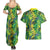 Hawaii Summer Tropical Leaves Couples Matching Summer Maxi Dress and Hawaiian Shirt - Polynesian Pride