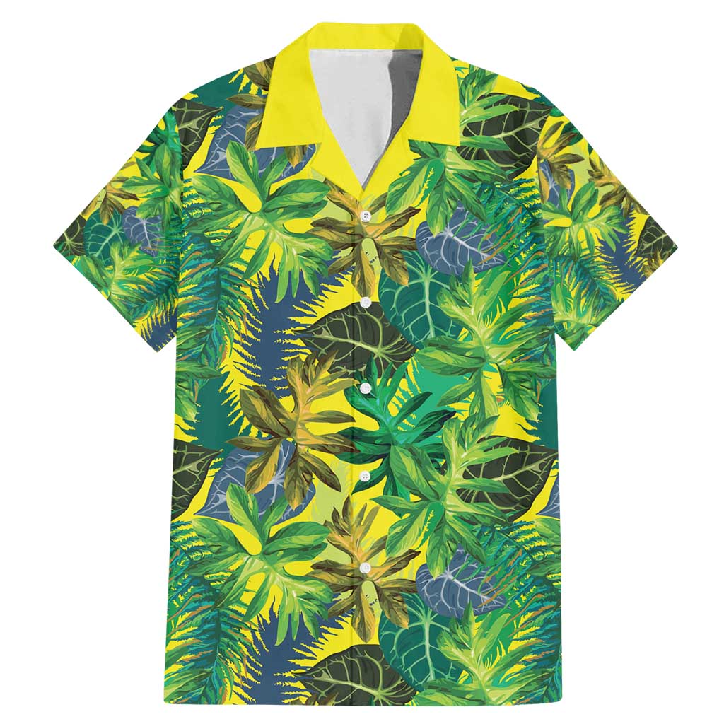 Hawaii Summer Tropical Leaves Family Matching Mermaid Dress and Hawaiian Shirt - Polynesian Pride