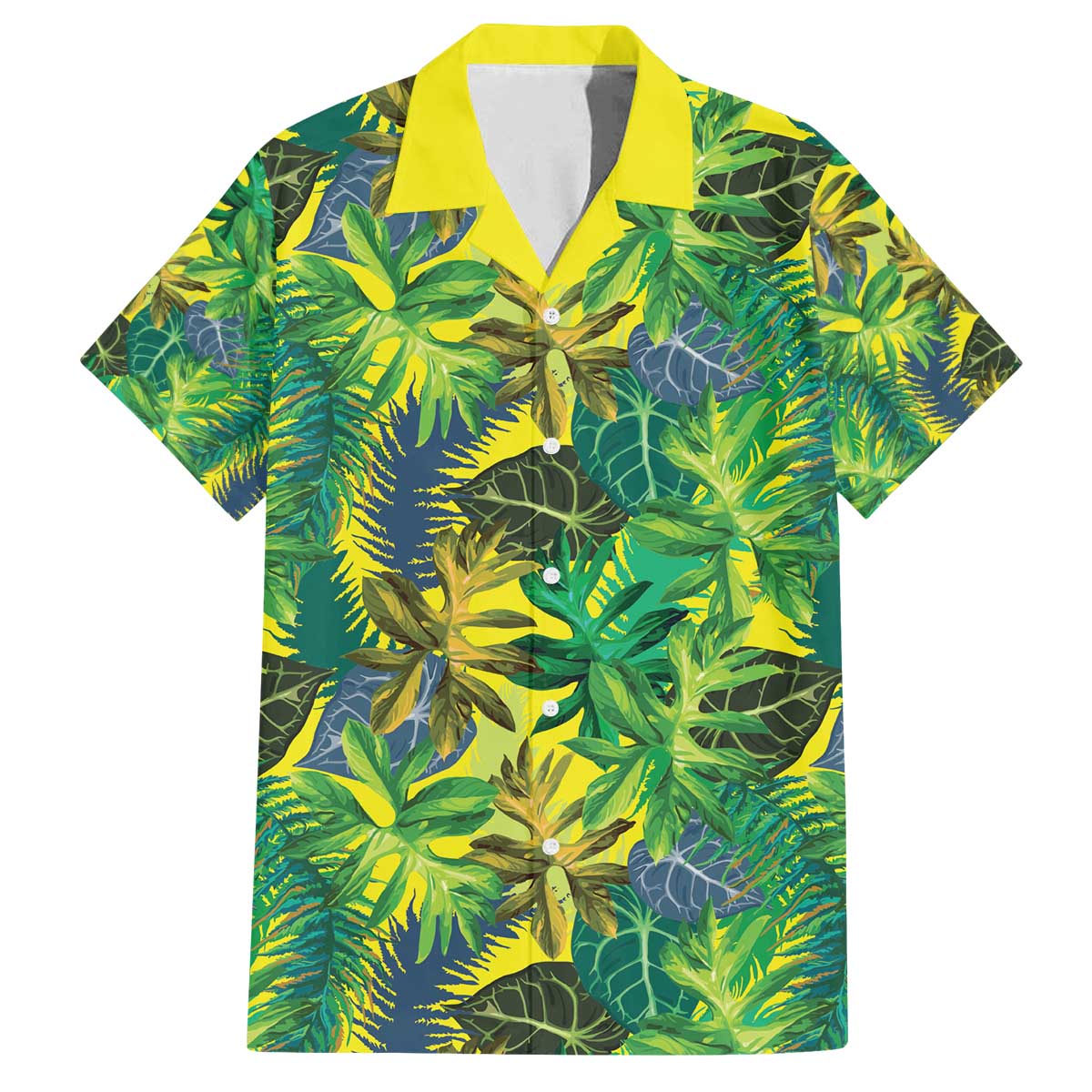 Hawaii Summer Tropical Leaves Family Matching Off The Shoulder Long Sleeve Dress and Hawaiian Shirt - Polynesian Pride